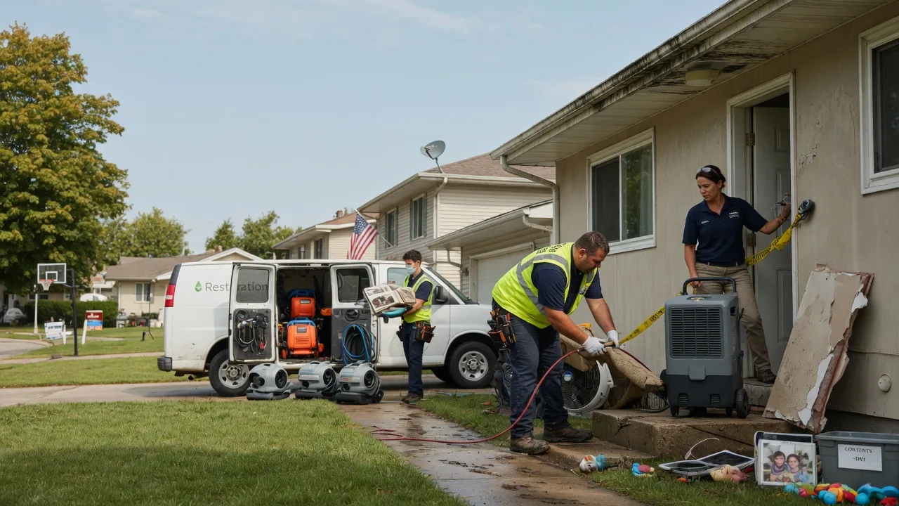 Water Damage Restoration in Farmersville, IL near me